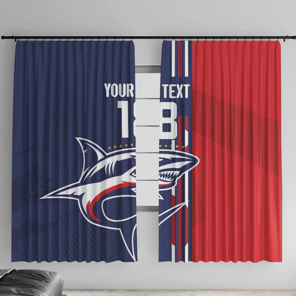 Cape Verde Football Window Curtain Tubaroes Azuis Pride - Wonder Print Shop