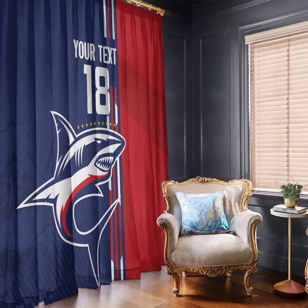 Cape Verde Football Window Curtain Tubaroes Azuis Pride - Wonder Print Shop