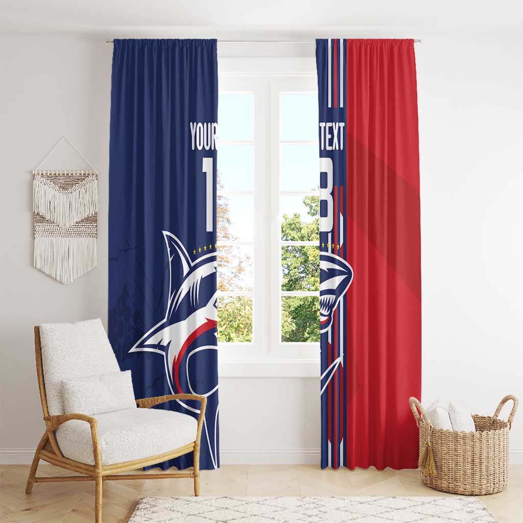 Cape Verde Football Window Curtain Tubaroes Azuis Pride - Wonder Print Shop