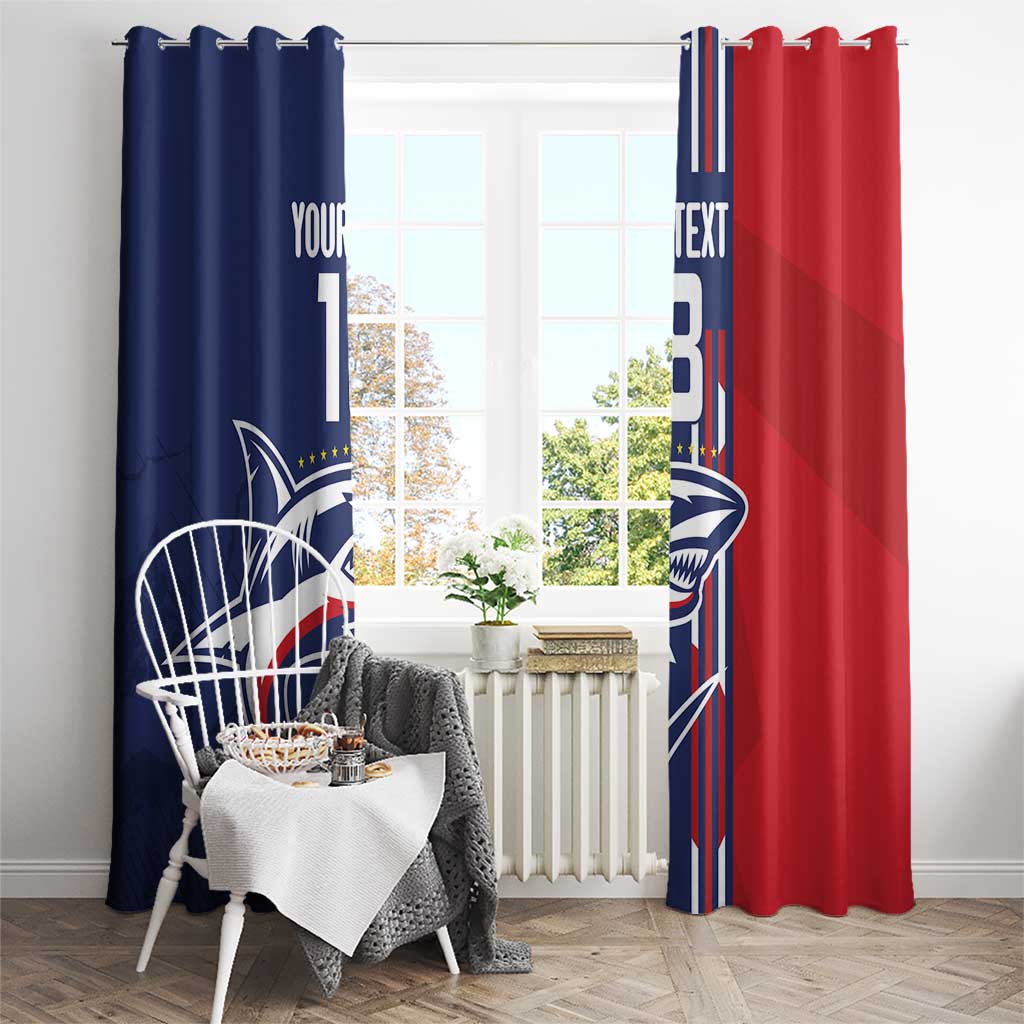Cape Verde Football Window Curtain Tubaroes Azuis Pride - Wonder Print Shop
