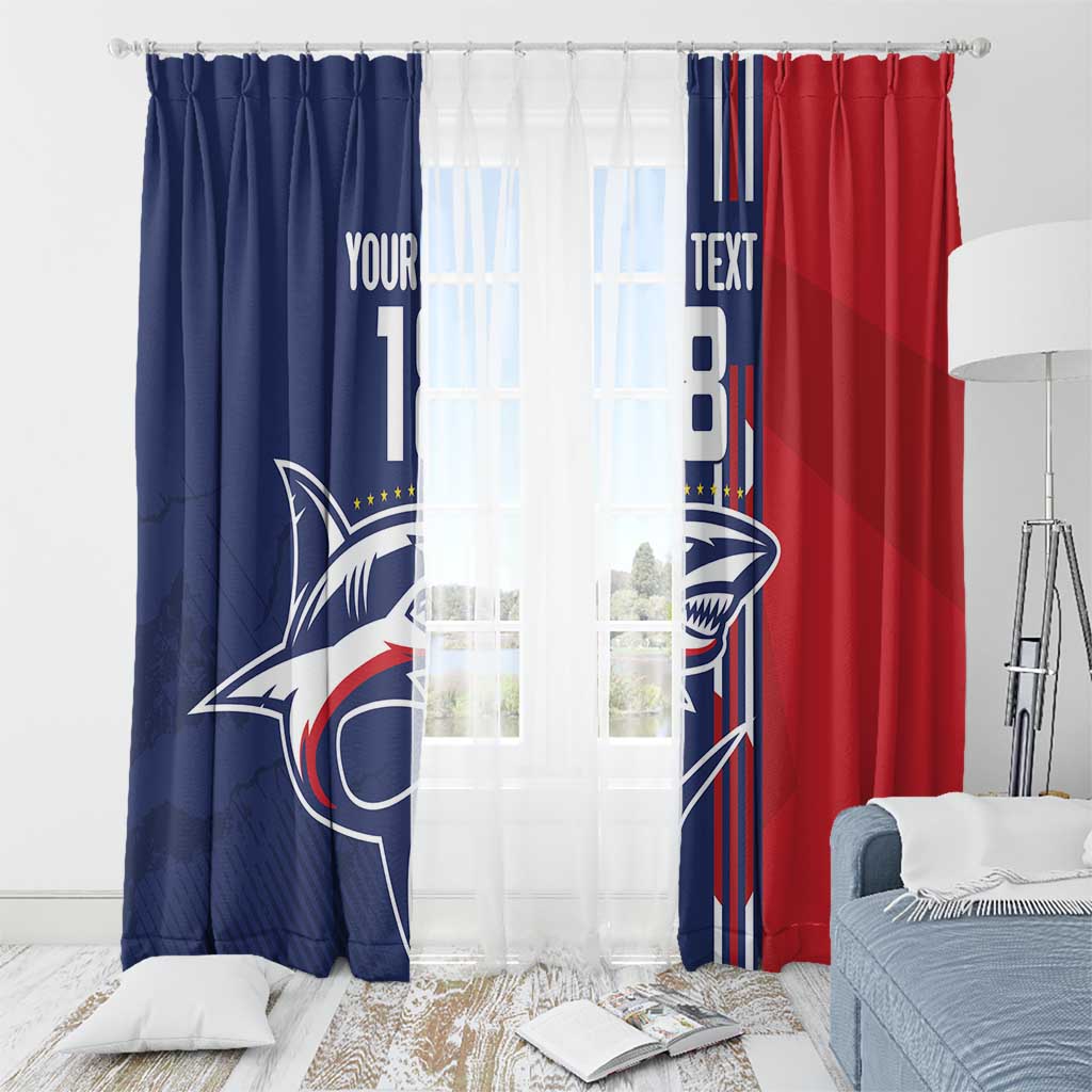 Cape Verde Football Window Curtain Tubaroes Azuis Pride - Wonder Print Shop