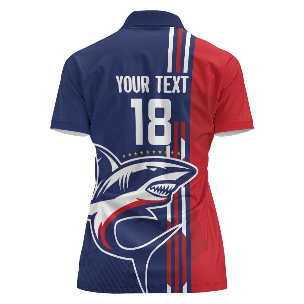 Cape Verde Football Women Polo Shirt Tubaroes Azuis Pride - Wonder Print Shop