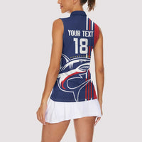 Cape Verde Football Women Sleeveless Polo Shirt Tubaroes Azuis Pride - Wonder Print Shop