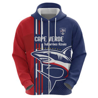 Cape Verde Football Zip Hoodie Tubaroes Azuis Pride - Wonder Print Shop