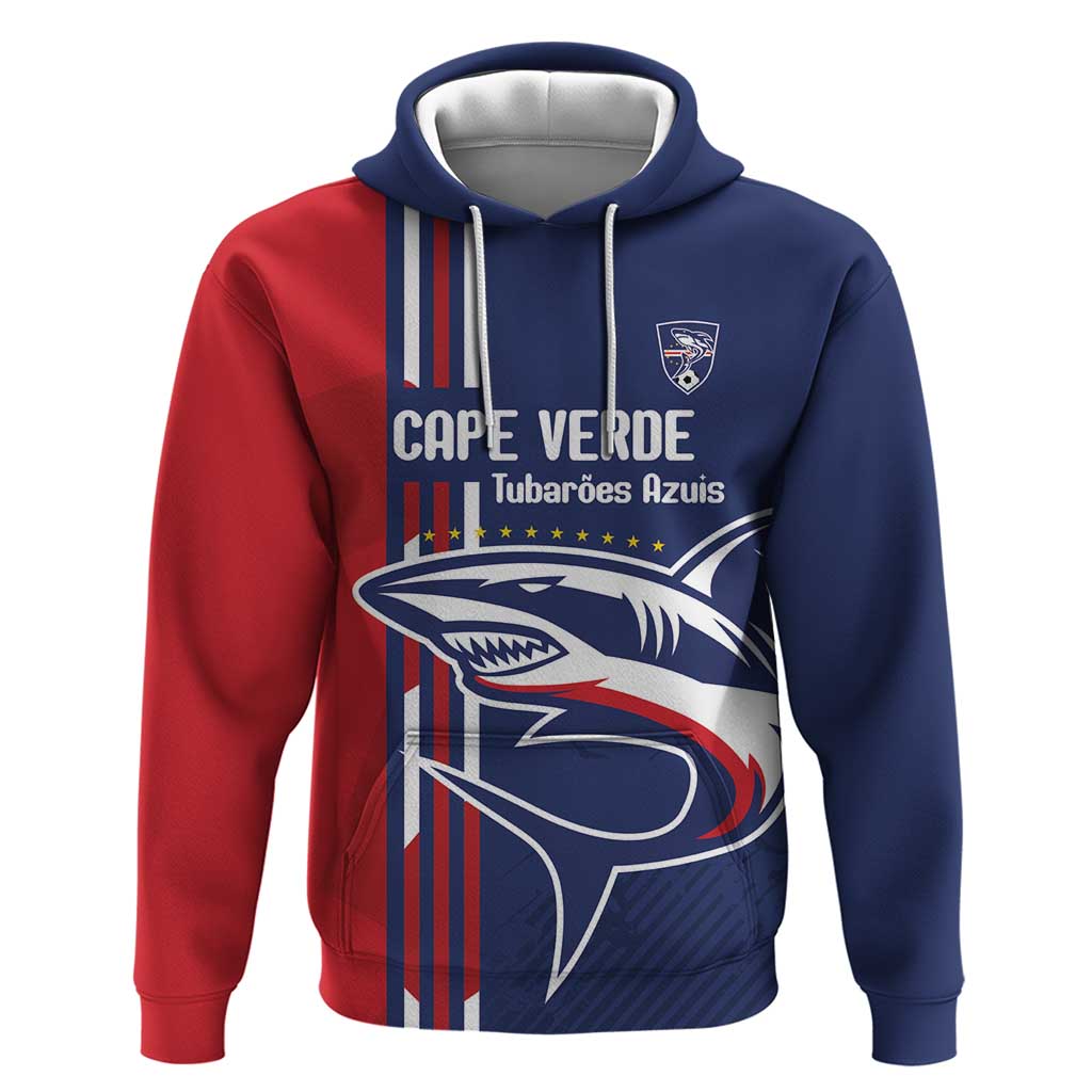 Cape Verde Football Zip Hoodie Tubaroes Azuis Pride - Wonder Print Shop
