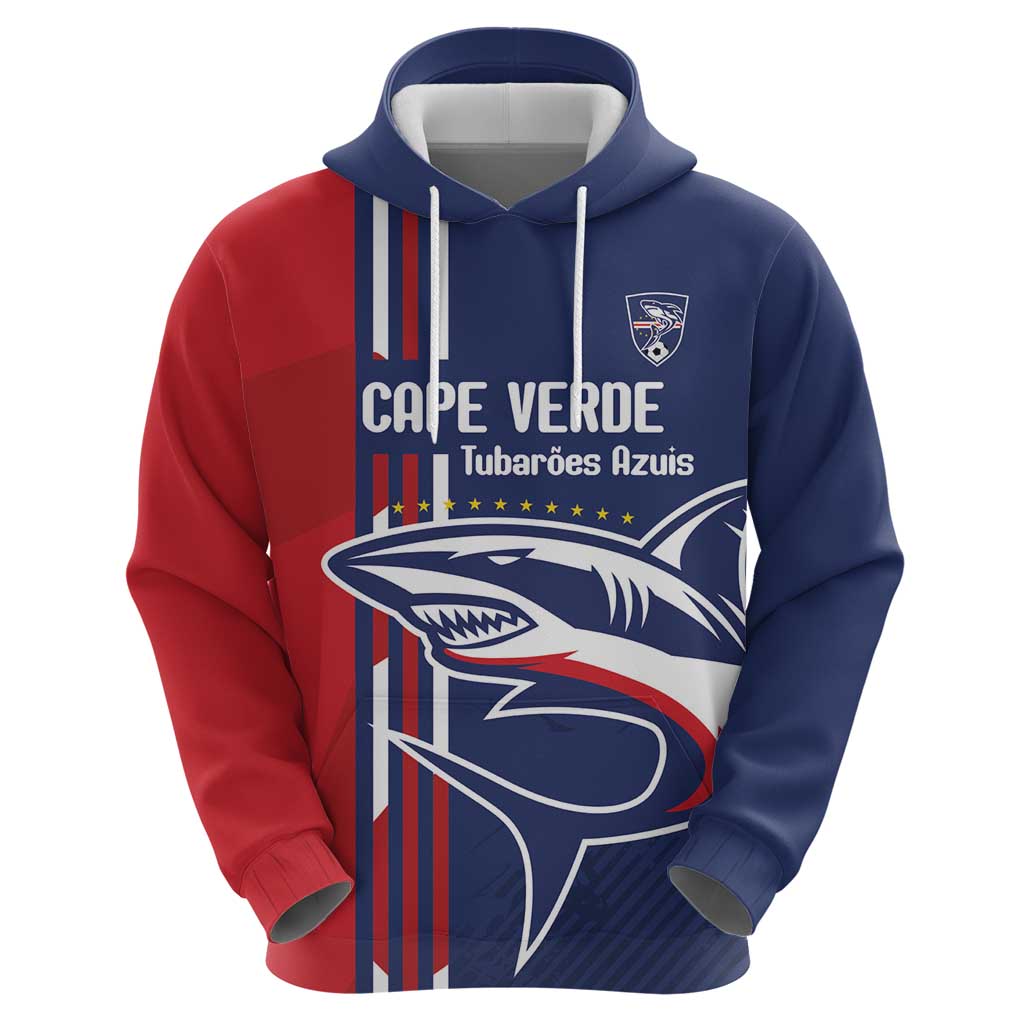Cape Verde Football Zip Hoodie Tubaroes Azuis Pride - Wonder Print Shop