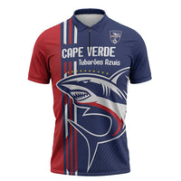 Cape Verde Football Zipper Polo Shirt Tubaroes Azuis Pride - Wonder Print Shop