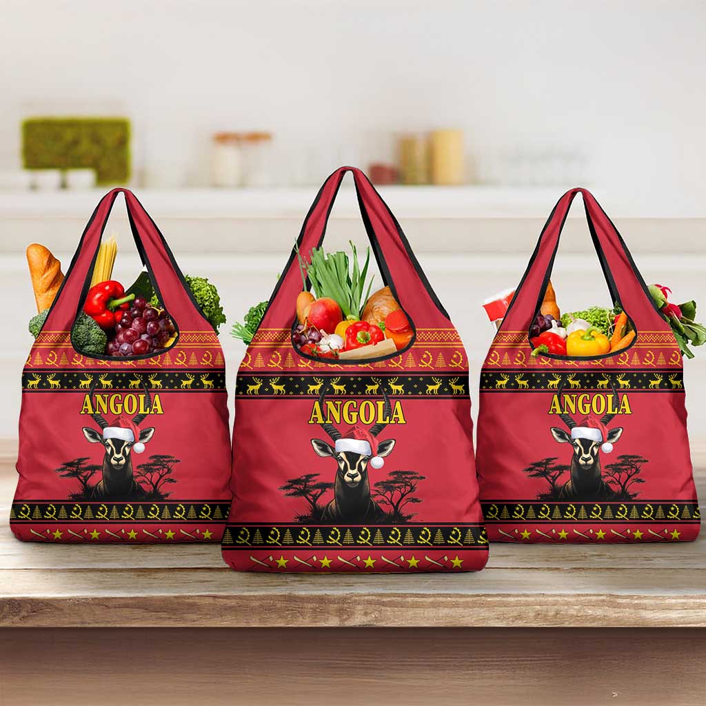 Angola Christmas Grocery Bag Giant Sable Antelope Virtus Unita Fortior