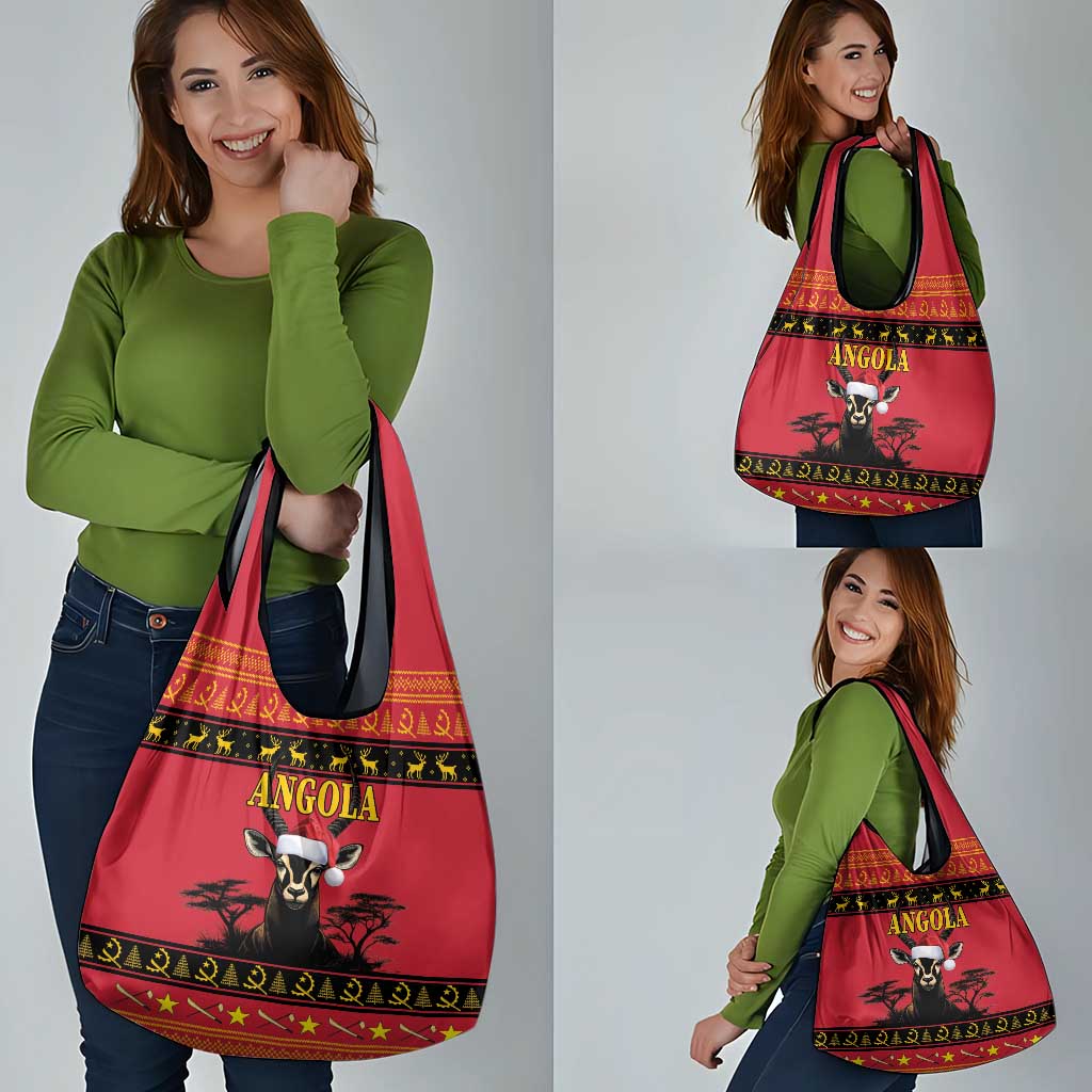 Angola Christmas Grocery Bag Giant Sable Antelope Virtus Unita Fortior