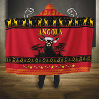 Angola Christmas Hooded Blanket Giant Sable Antelope Virtus Unita Fortior