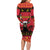 Angola Christmas Long Sleeve Bodycon Dress Giant Sable Antelope Virtus Unita Fortior - Wonder Print Shop