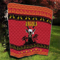 Angola Christmas Quilt Giant Sable Antelope Virtus Unita Fortior - Wonder Print Shop