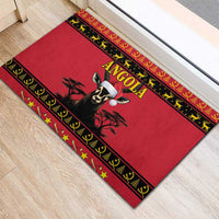 Angola Christmas Rubber Doormat Giant Sable Antelope Virtus Unita Fortior - Wonder Print Shop