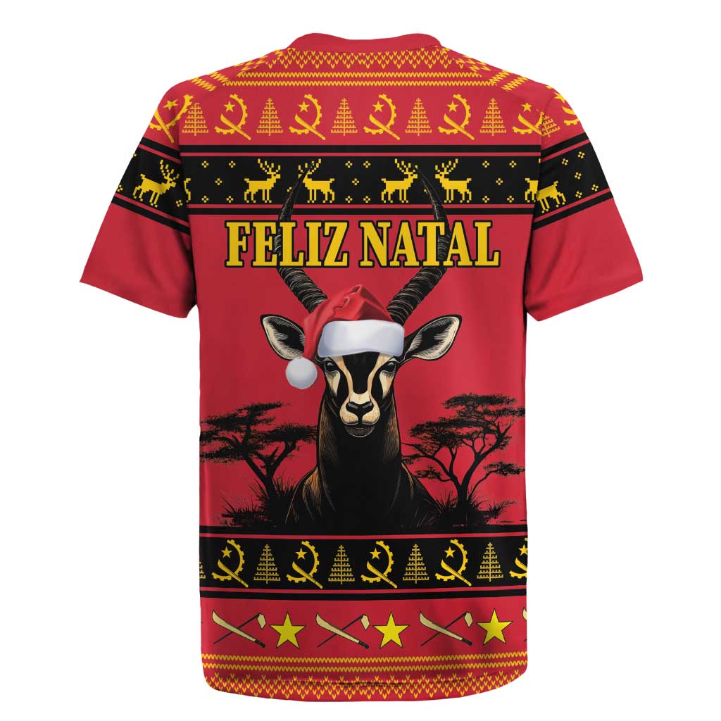 Angola Christmas Rugby Jersey Giant Sable Antelope Virtus Unita Fortior - Wonder Print Shop