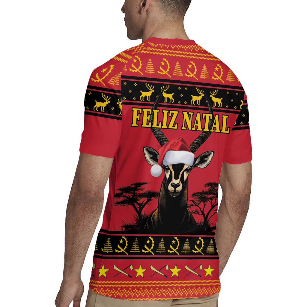Angola Christmas Rugby Jersey Giant Sable Antelope Virtus Unita Fortior - Wonder Print Shop