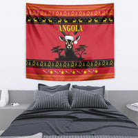 Angola Christmas Tapestry Giant Sable Antelope Virtus Unita Fortior - Wonder Print Shop