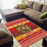 Armenia Christmas Area Rug Coat Of Arms With Arevakhach - Wonder Print Shop