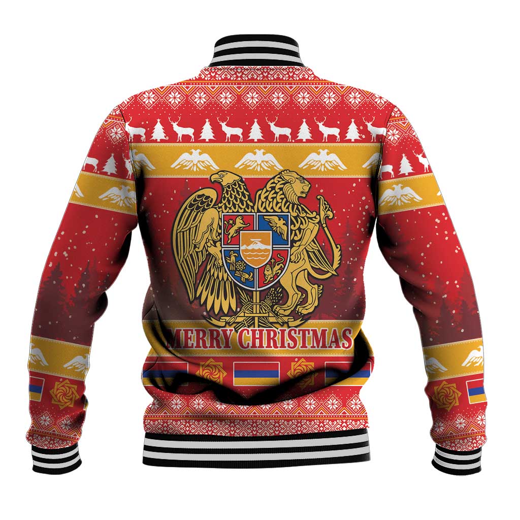 Armenia Christmas Baseball Jacket Coat Of Arms With Arevakhach - Wonder Print Shop