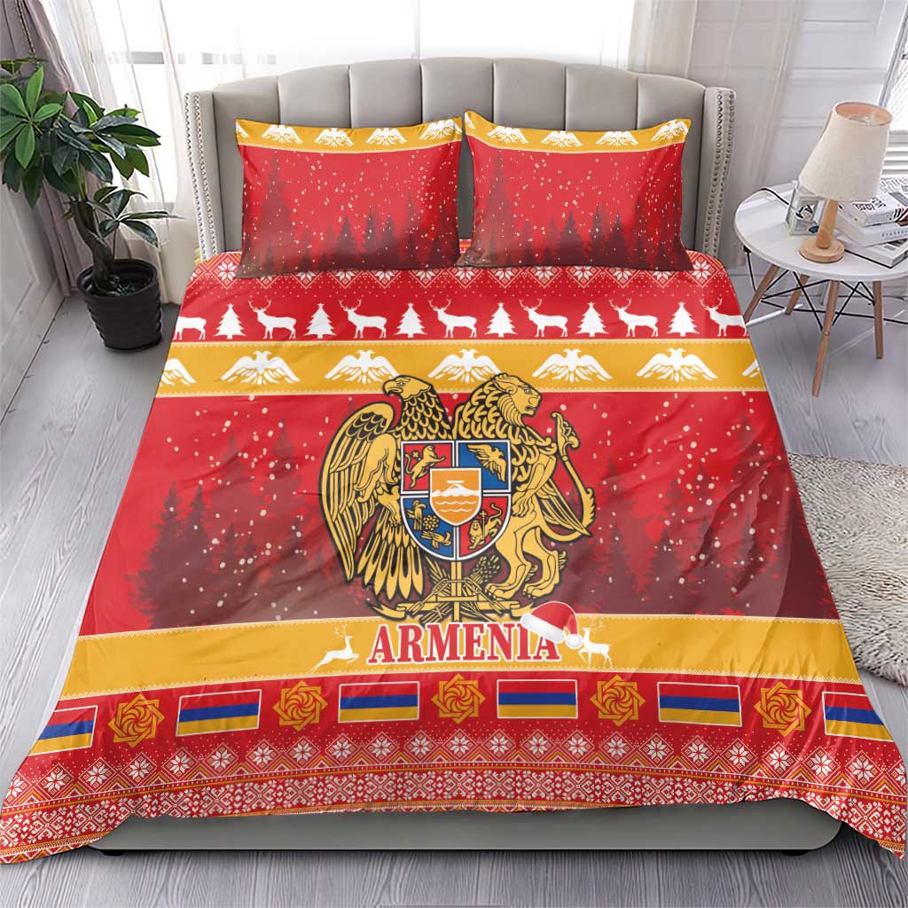 Armenia Christmas Bedding Set Coat Of Arms With Arevakhach - Wonder Print Shop