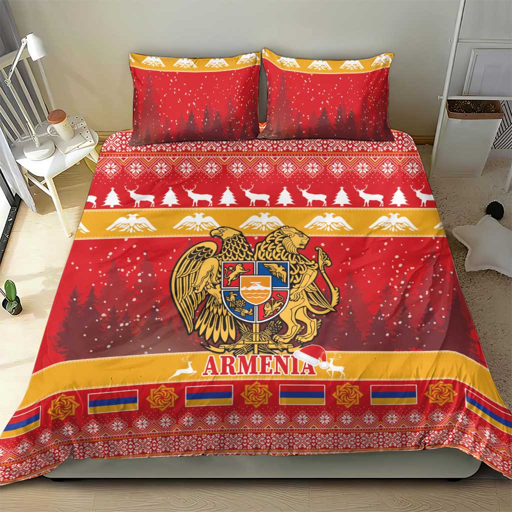 Armenia Christmas Bedding Set Coat Of Arms With Arevakhach - Wonder Print Shop