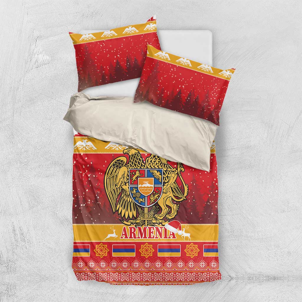Armenia Christmas Bedding Set Coat Of Arms With Arevakhach - Wonder Print Shop
