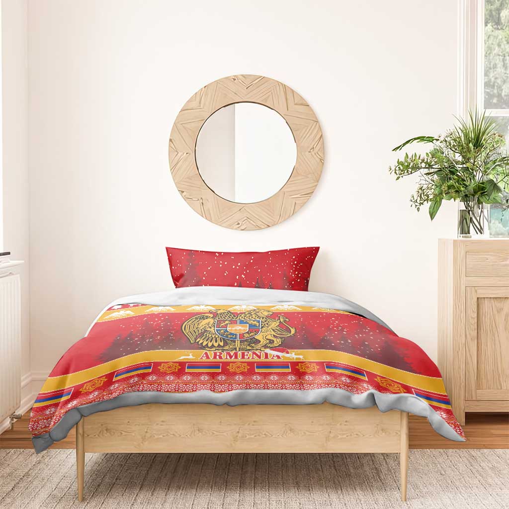 Armenia Christmas Bedding Set Coat Of Arms With Arevakhach - Wonder Print Shop