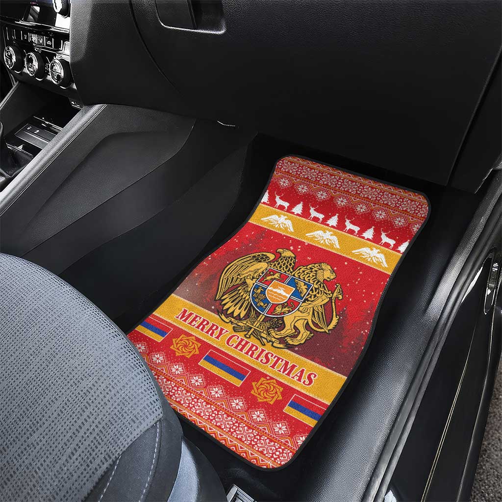 Armenia Christmas Car Mats Coat Of Arms With Arevakhach - Wonder Print Shop
