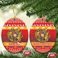 Armenia Christmas Ceramic Ornament Coat Of Arms With Arevakhach - Wonder Print Shop
