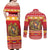 Armenia Christmas Couples Matching Off Shoulder Maxi Dress and Long Sleeve Button Shirt Coat Of Arms With Arevakhach - Wonder Print Shop