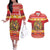 Armenia Christmas Couples Matching Off The Shoulder Long Sleeve Dress and Hawaiian Shirt Coat Of Arms With Arevakhach - Wonder Print Shop