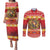 Armenia Christmas Couples Matching Puletasi and Long Sleeve Button Shirt Coat Of Arms With Arevakhach - Wonder Print Shop