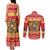 Armenia Christmas Couples Matching Tank Maxi Dress and Long Sleeve Button Shirt Coat Of Arms With Arevakhach - Wonder Print Shop