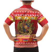 Armenia Christmas Family Matching Mermaid Dress and Hawaiian Shirt Coat Of Arms With Arevakhach - Wonder Print Shop