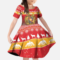 Armenia Christmas Family Matching Summer Maxi Dress and Hawaiian Shirt Coat Of Arms With Arevakhach - Wonder Print Shop