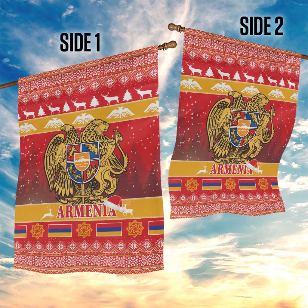 Armenia Christmas Garden Flag Coat Of Arms With Arevakhach - Wonder Print Shop