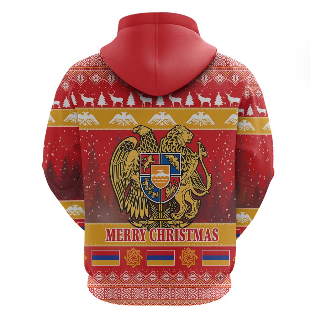 Armenia Christmas Hoodie Coat Of Arms With Arevakhach - Wonder Print Shop