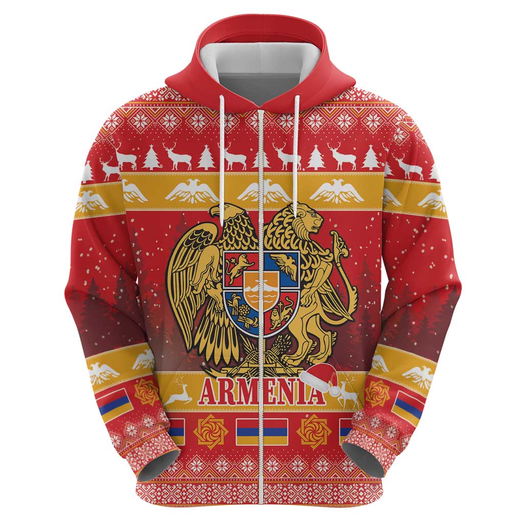 Armenia Christmas Hoodie Coat Of Arms With Arevakhach - Wonder Print Shop