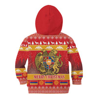 Armenia Christmas Kid Hoodie Coat Of Arms With Arevakhach - Wonder Print Shop