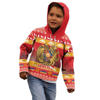 Armenia Christmas Kid Hoodie Coat Of Arms With Arevakhach - Wonder Print Shop