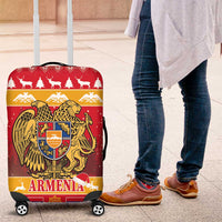 Armenia Christmas Luggage Cover Coat Of Arms With Arevakhach - Wonder Print Shop