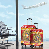 Armenia Christmas Luggage Cover Coat Of Arms With Arevakhach - Wonder Print Shop