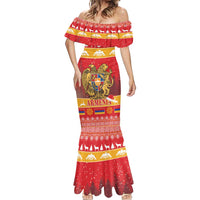 Armenia Christmas Mermaid Dress Coat Of Arms With Arevakhach - Wonder Print Shop