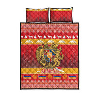 Armenia Christmas Quilt Bed Set Coat Of Arms With Arevakhach - Wonder Print Shop