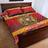 Armenia Christmas Quilt Bed Set Coat Of Arms With Arevakhach - Wonder Print Shop