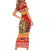 Armenia Christmas Short Sleeve Bodycon Dress Coat Of Arms With Arevakhach - Wonder Print Shop