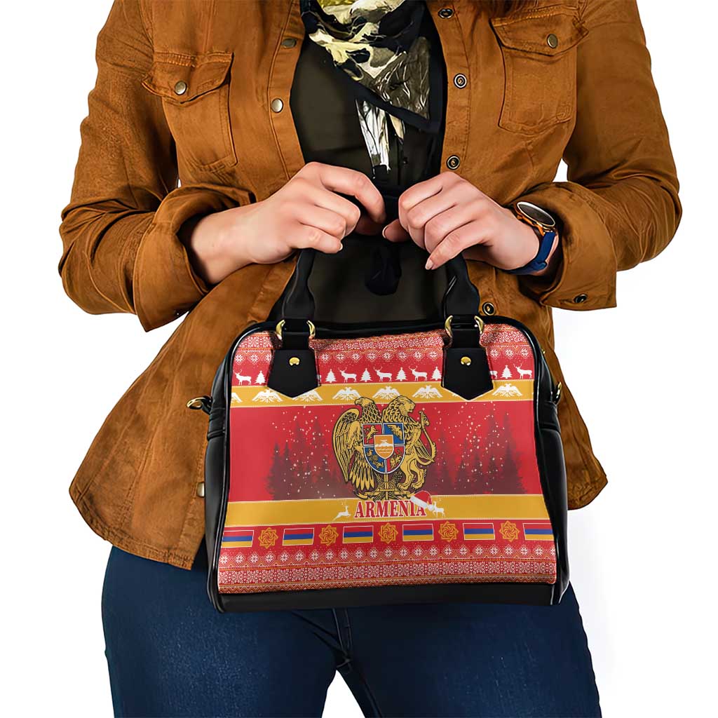 Armenia Christmas Shoulder Handbag Coat Of Arms With Arevakhach