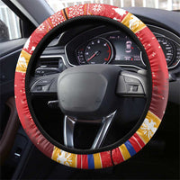 Armenia Christmas Steering Wheel Cover Coat Of Arms With Arevakhach - Wonder Print Shop