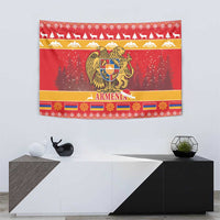 Armenia Christmas Tapestry Coat Of Arms With Arevakhach - Wonder Print Shop