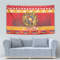 Armenia Christmas Tapestry Coat Of Arms With Arevakhach - Wonder Print Shop