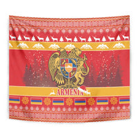 Armenia Christmas Tapestry Coat Of Arms With Arevakhach - Wonder Print Shop